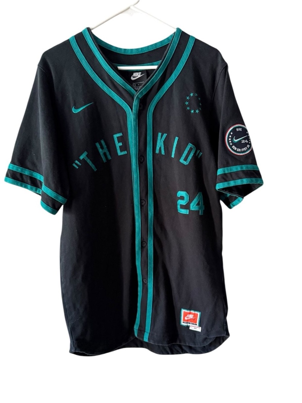 Authentic Nike Ken Griffey Jr. “The Kid” #24 Career Tribute Baseball Jersey, L.
